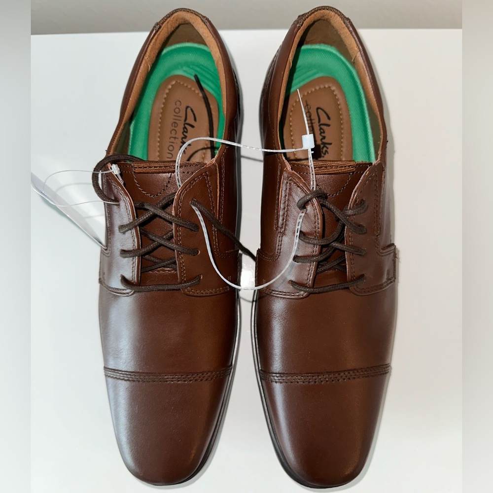 Clarks Men's Clarkslite Cap Tan Leather Size 10 (NWT)